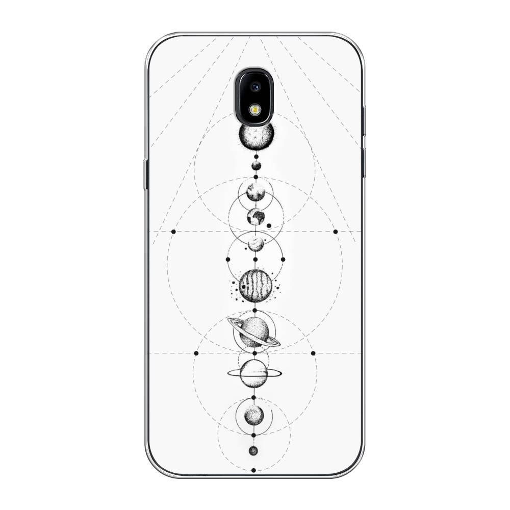 

Чехол на Samsung Galaxy J5 2017 "Парад планет", Серый, 22850-2