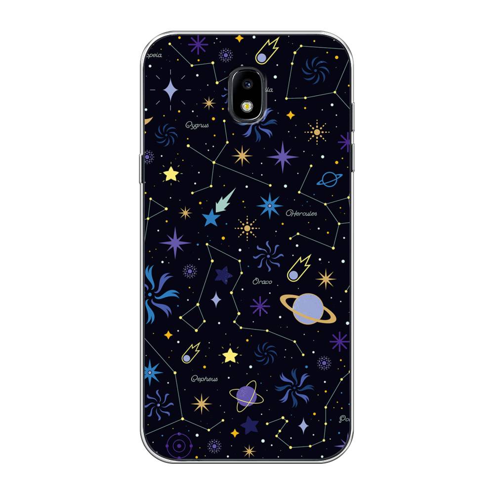 

Чехол на Samsung Galaxy J5 2017 "Цветной космос", Желтый, 22850-2