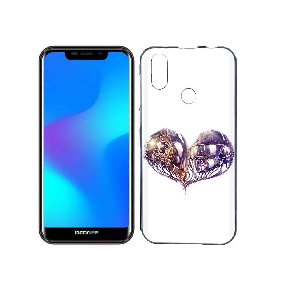 

Чехол MyPads Tocco для Doogee X70 сердце абстракция, Прозрачный, Tocco
