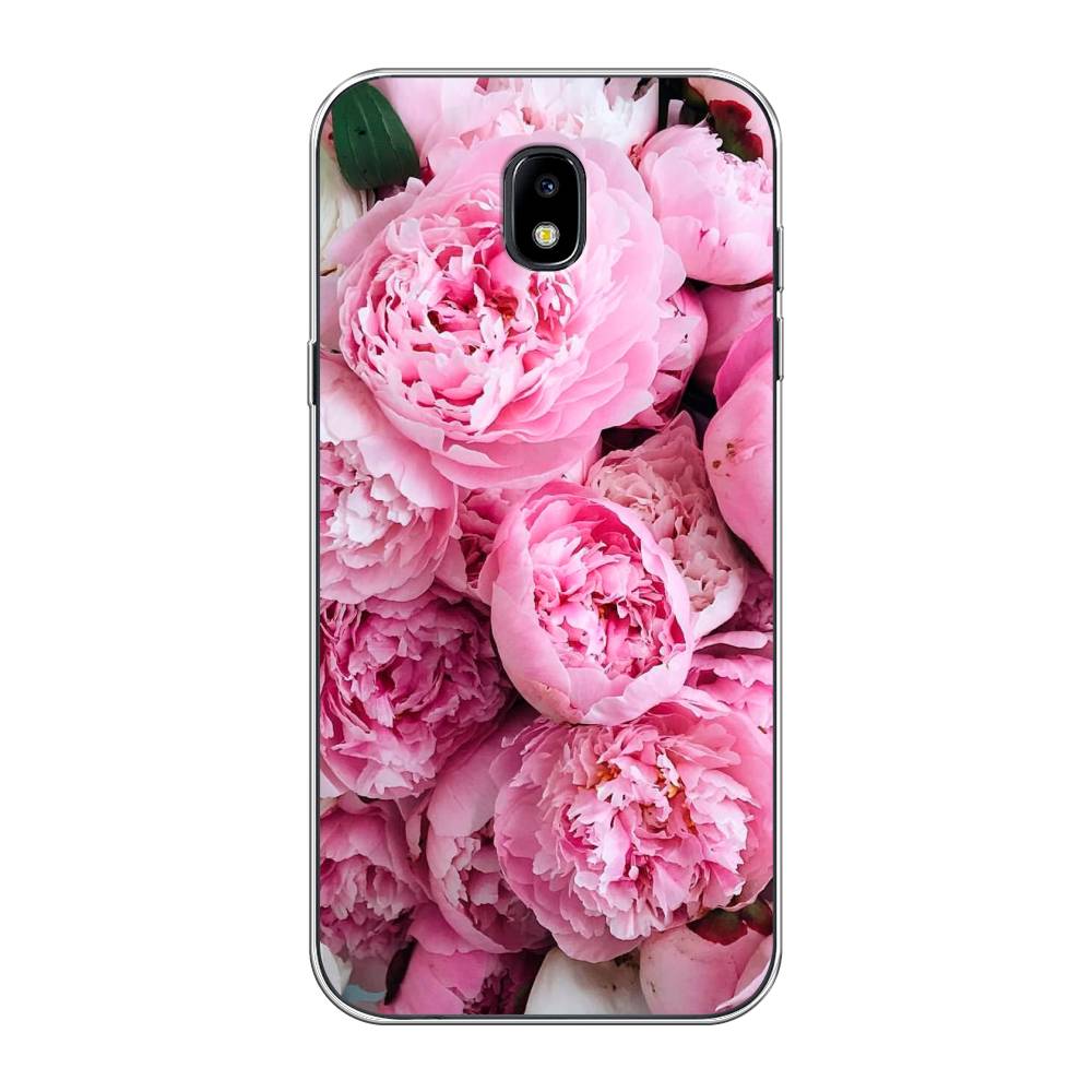 

Чехол на Samsung Galaxy J5 2017 "Розовые пионы", Бежевый;розовый, 22850-2
