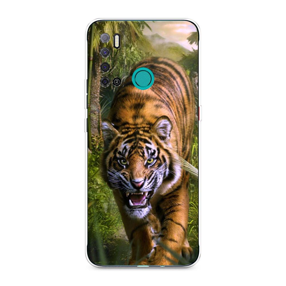 

Чехол на Tecno Pouvoir 4 "Тигр в джунглях 2", Оранжевый;зеленый, 300350-1