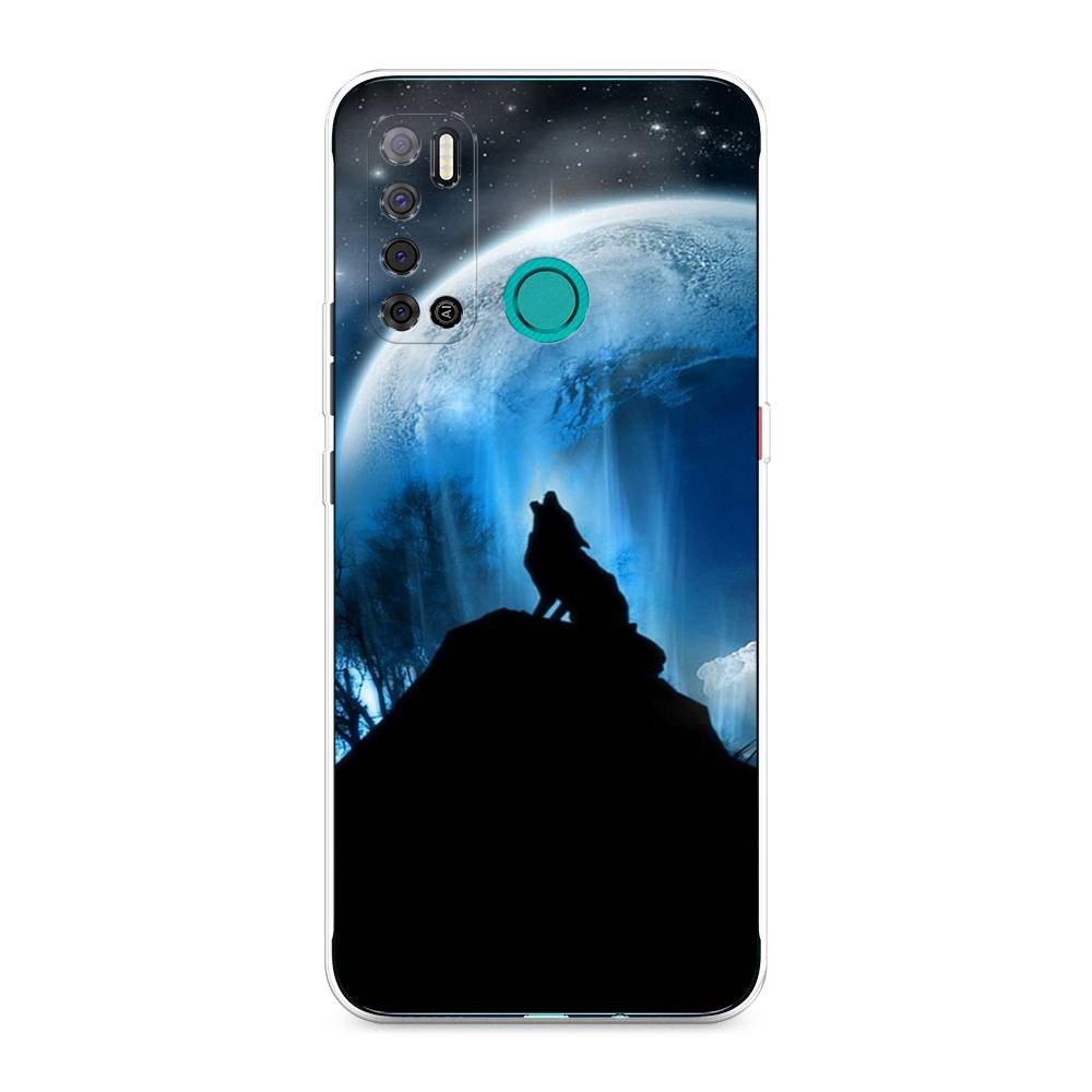 

Чехол на Tecno Pouvoir 4 "Волк 2", Синий;черный;белый, 300350-1