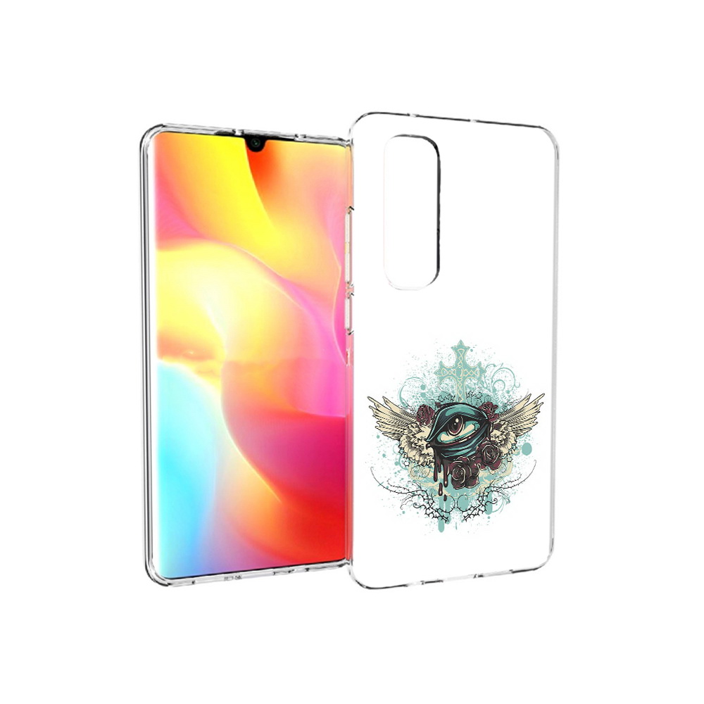 

Чехол MyPads Tocco для Xiaomi Mi Note 10 Lite плачущий глаз с крыльями (PT149714.254.544), Прозрачный, Tocco