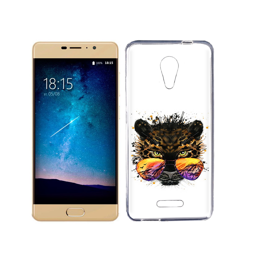 

Чехол MyPads Tocco для BQ 5201 Space тропический леопард, Прозрачный, Tocco