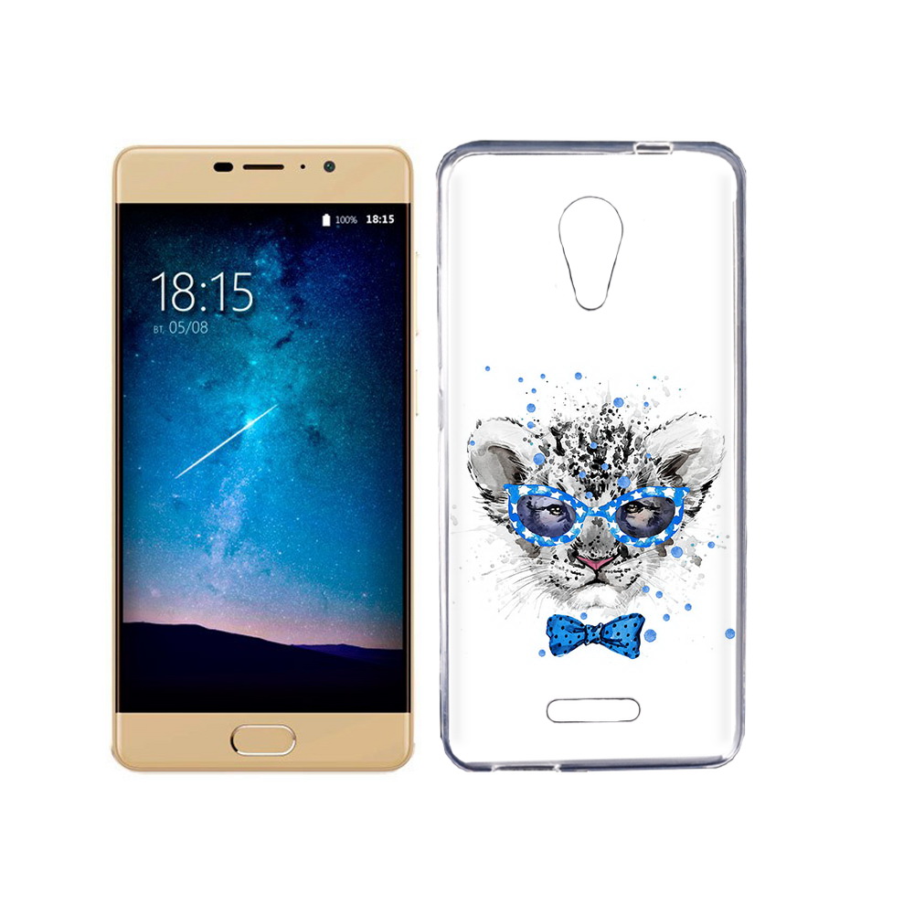 

Чехол MyPads Tocco для BQ 5201 Space тигренок с бабочкой, Прозрачный, Tocco