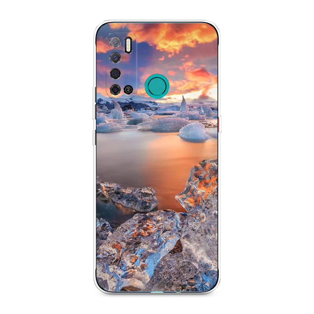 

Чехол на Tecno Pouvoir 4 "Ледники", Синий;оранжевый, 300350-2