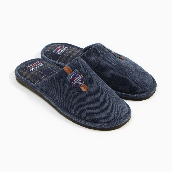 

Тапочки мужские NoBrand 9801816 синие 40-41 RU, Синий, 9801816