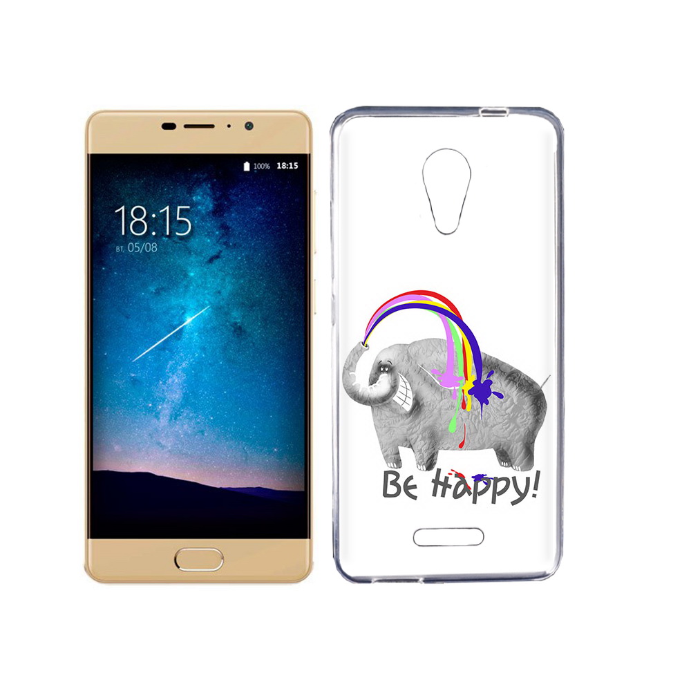 

Чехол MyPads Tocco для BQ 5201 Space счастливый слон, Прозрачный, Tocco