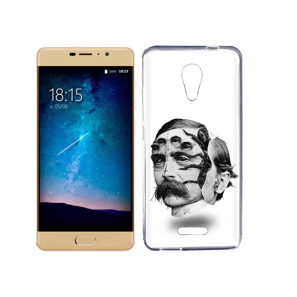 

Чехол MyPads Tocco для BQ 5201 Space страшное лицо мужчины, Прозрачный, Tocco