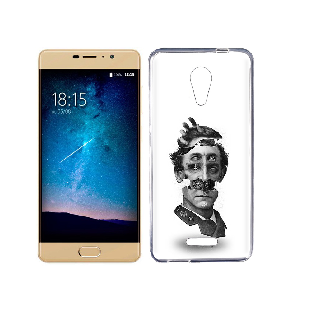 

Чехол MyPads Tocco для BQ 5201 Space страшное лицо абстракция, Прозрачный, Tocco