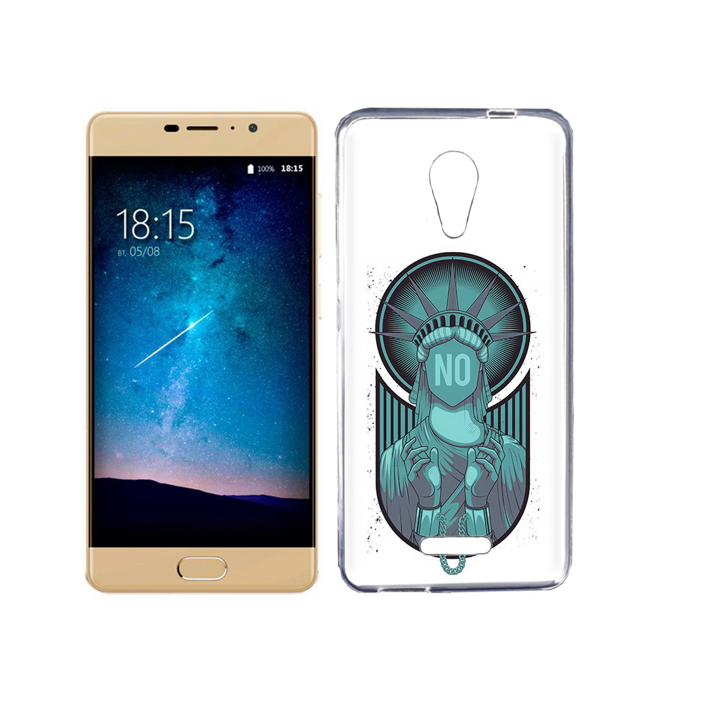 

Чехол MyPads Tocco для BQ 5201 Space статуя свободы зеленый, Прозрачный, Tocco