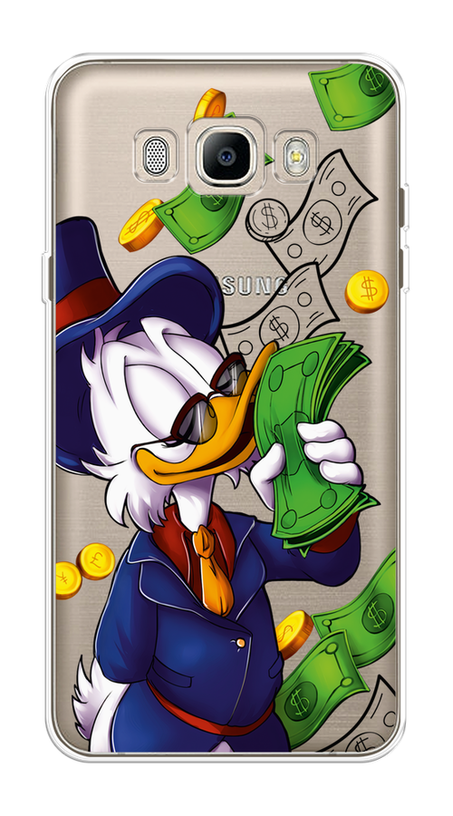 

Чехол на Samsung Galaxy J5 2016 "Scrooge McDuck with Money", Синий;зеленый;белый, 22750-6