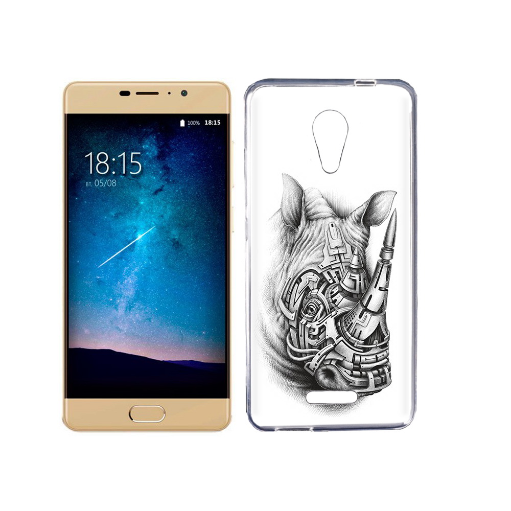 

Чехол MyPads Tocco для BQ 5201 Space стальной носорог, Прозрачный, Tocco