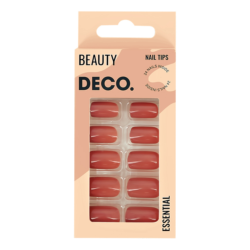 фото Накладные ногти deco essential со стикерами, caramel, 24 шт.