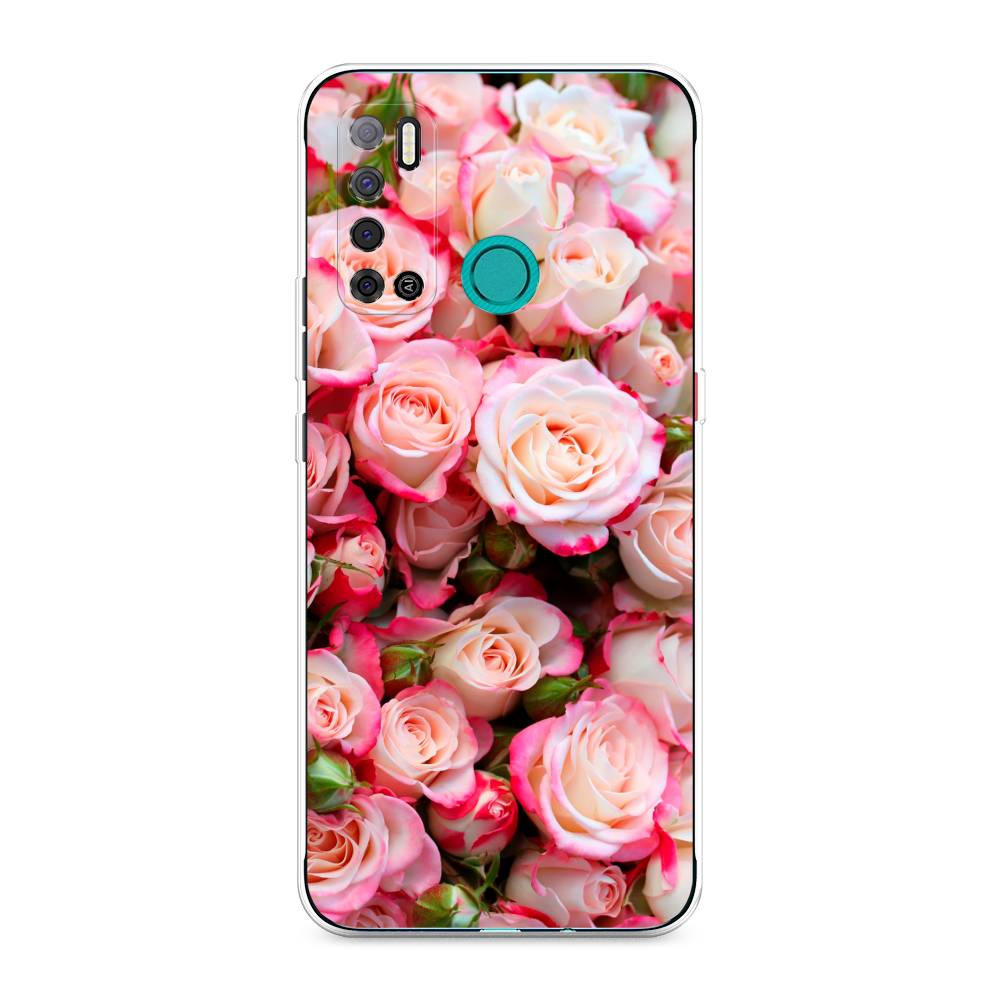 

Чехол на Tecno Pouvoir 4 "Много роз", Розовый, 300350-2