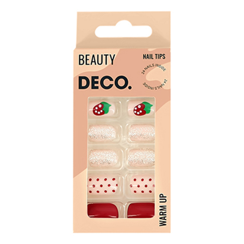 Накладные ногти DECO. Warm up со стикерами, berry, 24 шт. стикерная мозаика форменными стикерами лисичка