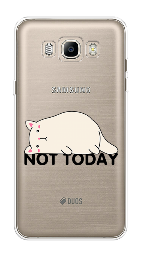 

Чехол на Samsung Galaxy J5 2016 "Cat not today", Белый;розовый;черный, 22750-1