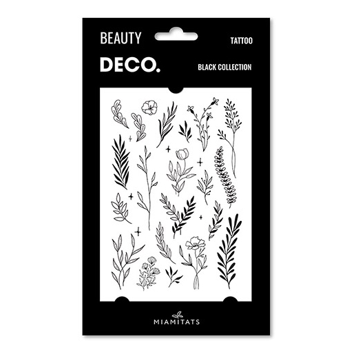 фото Переводное тату для тела deco black collection by miami tattoos herbs