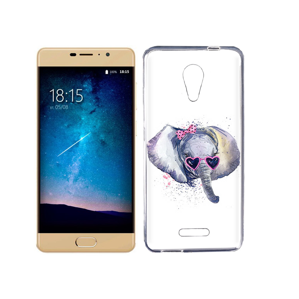 

Чехол MyPads Tocco для BQ 5201 Space слоник в очках, Прозрачный, Tocco