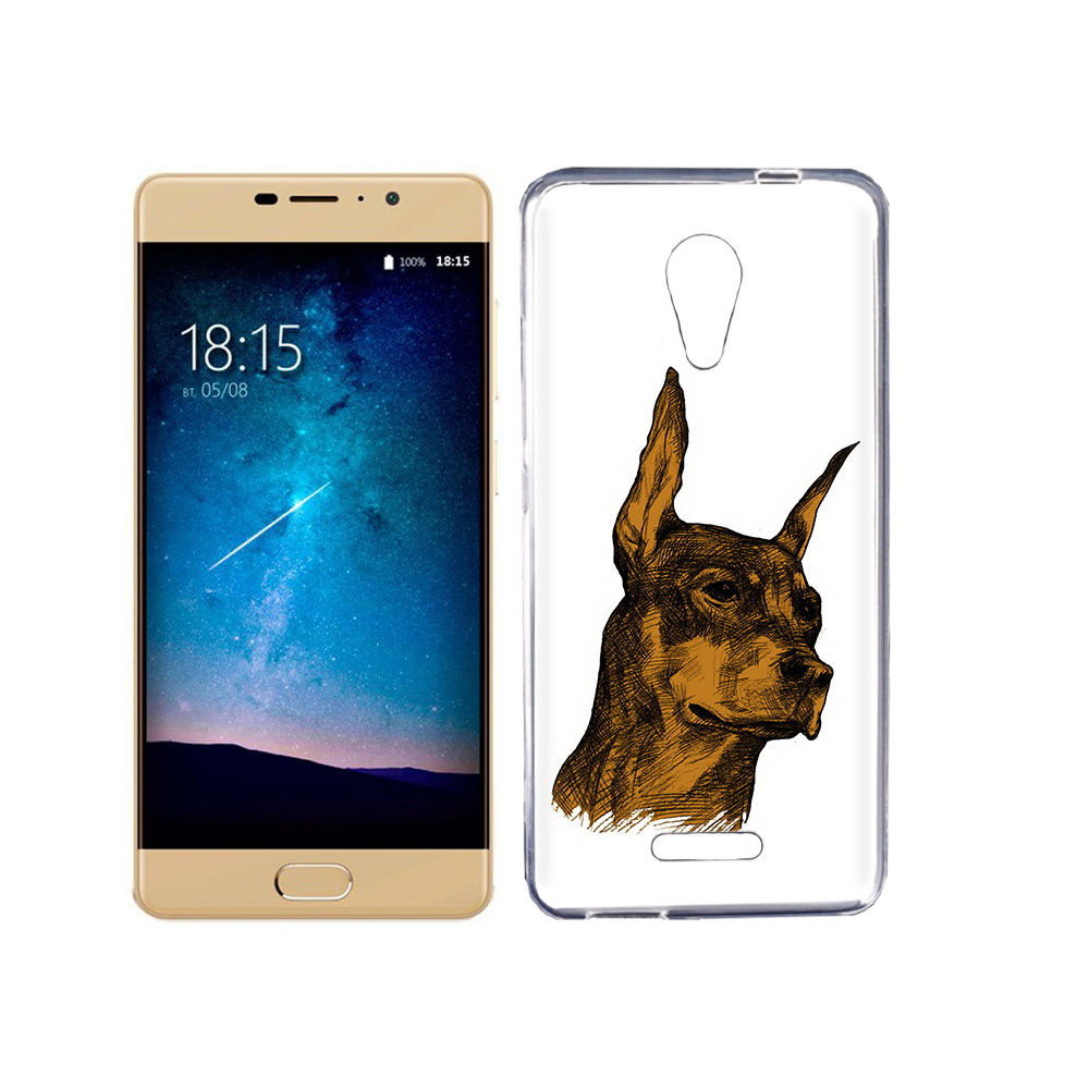 

Чехол MyPads Tocco для BQ 5201 Space скетч доберман, Прозрачный, Tocco