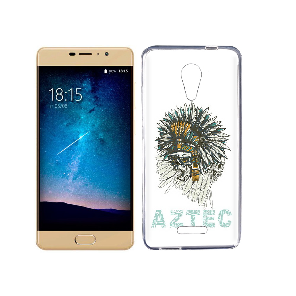 

Чехол MyPads Tocco для BQ 5201 Space скелет индеец, Прозрачный, Tocco