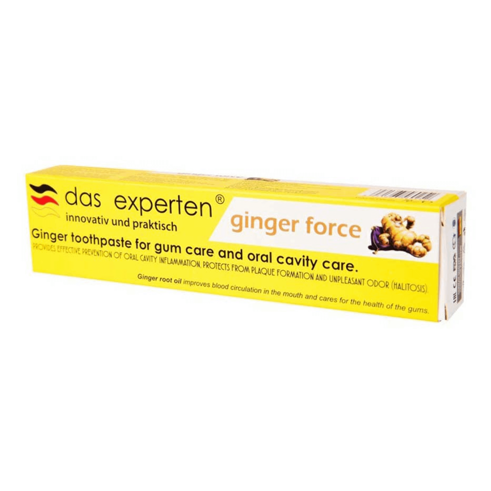 Зубная паста Das Experten Ginger force имбирная, 70 мл