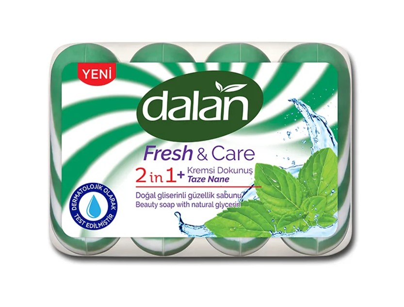 Туалетное мыло Dalan Fresh&Care Свежая мята, 90 гх4 шт.