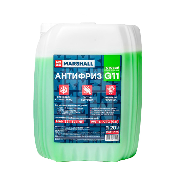 Антифриз MARSHALL Autoparts M9811020 G11, зеленый