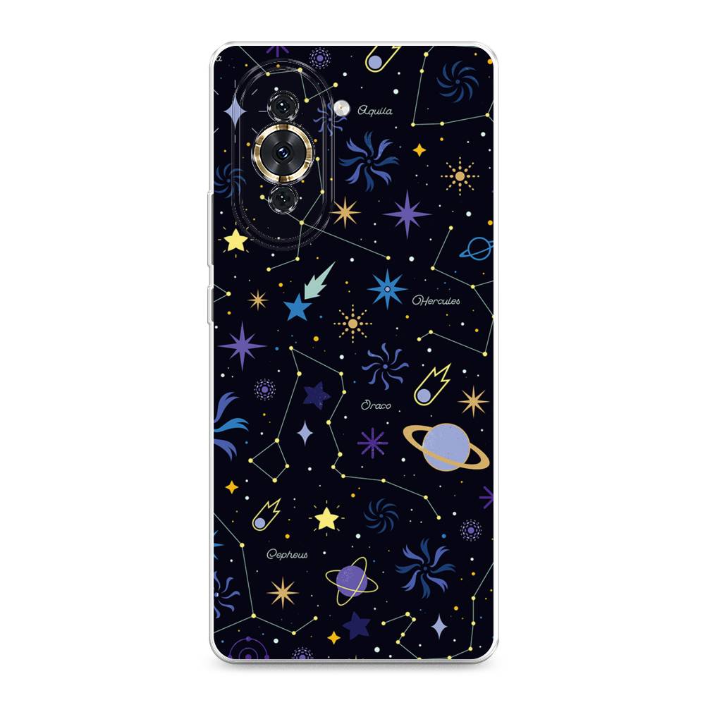 

Чехол для Huawei Nova 10 "Цветной космос", Желтый, 6108950-2