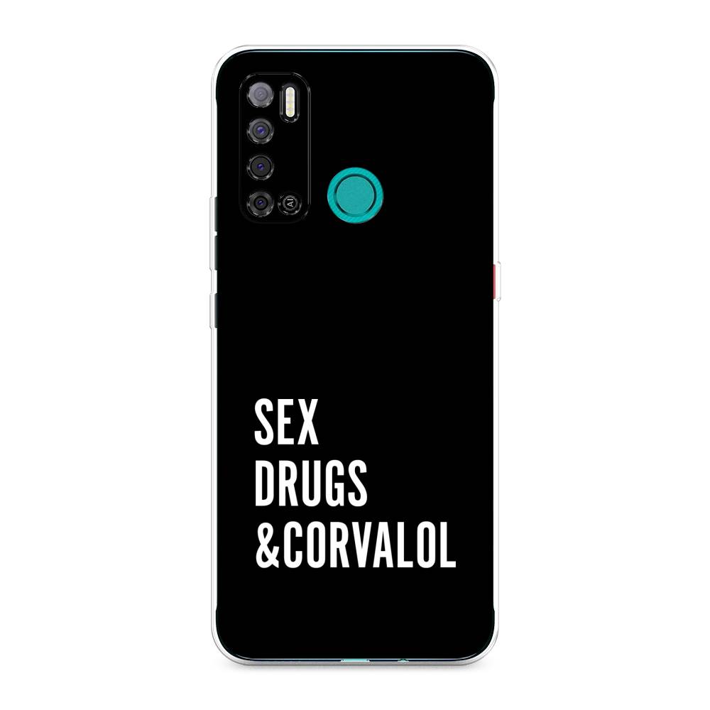 

Чехол на Tecno Pouvoir 4 "Corvalol", Черный;серый;белый, 300350-6