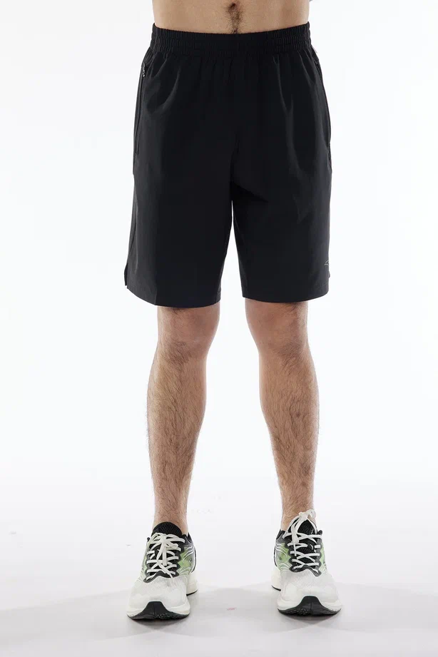 Спортивные шорты Anta для мужчин, текстильные, чёрные, размер 3XL, 852335507-1