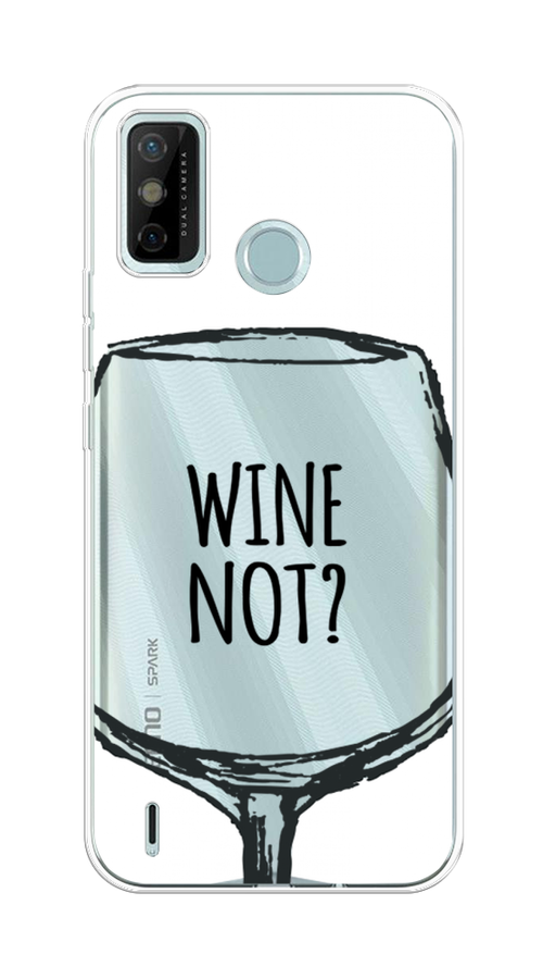 

Чехол на Tecno Spark 6 Go "Wine not white", Белый, 300250-6
