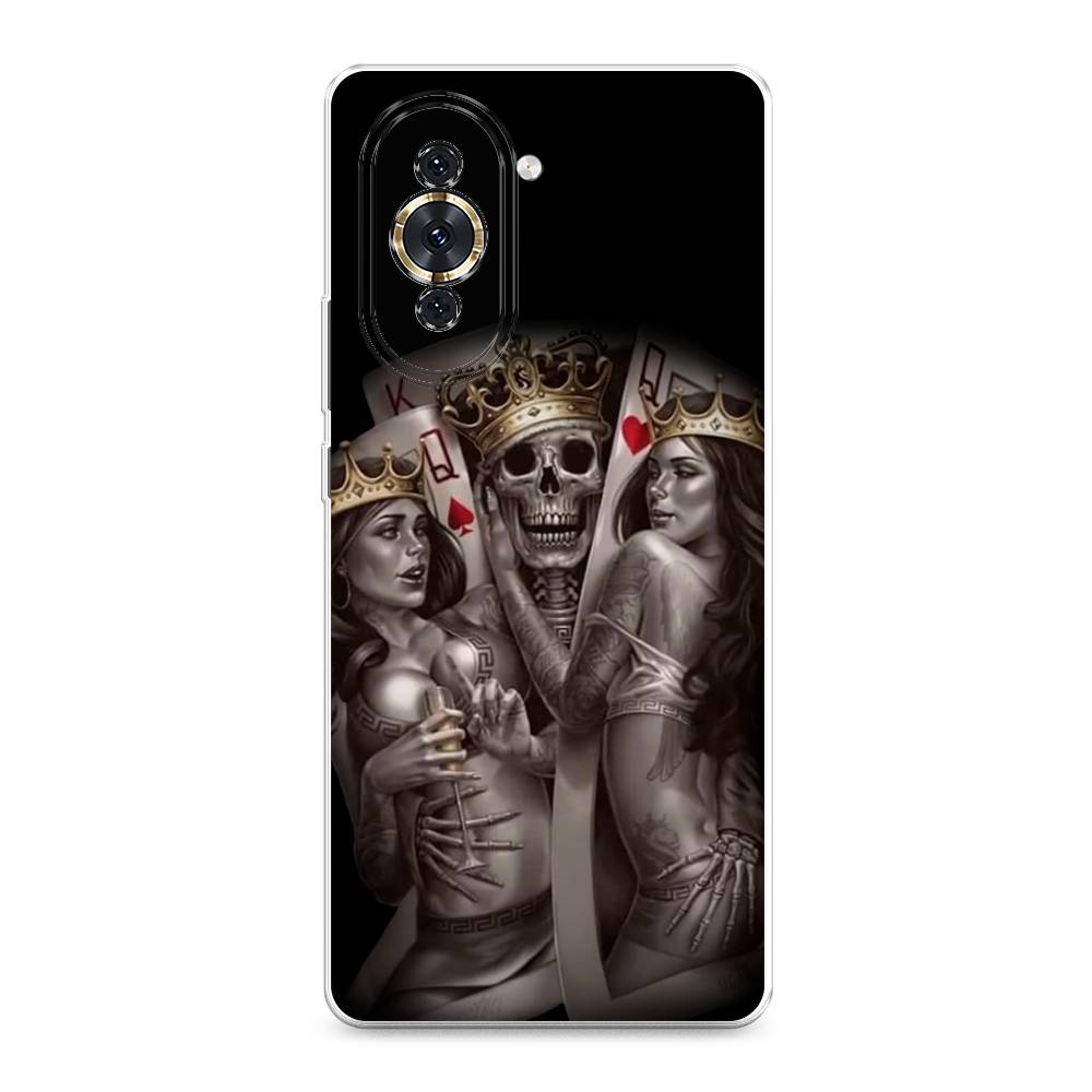 

Чехол для Huawei Nova 10 "Карты король и королевы", Серый;желтый, 6108950-6