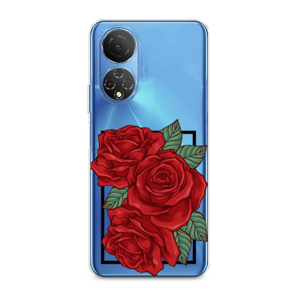 

Чехол для Honor X7 2022 "Три алые розы", Красный, 6108850-2