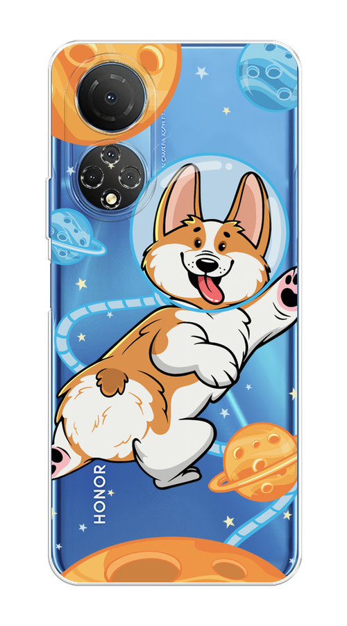 

Чехол на Honor X7 2022 "Корги-космонавт", Голубой;бежевый;белый, 6108850-1