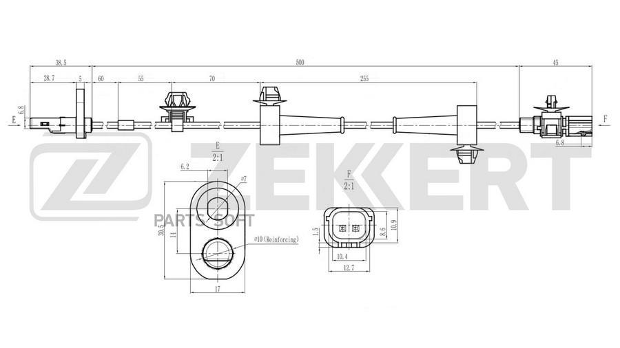 

Датчик ABS задн. передн. лев. Honda Civic VIII 05-