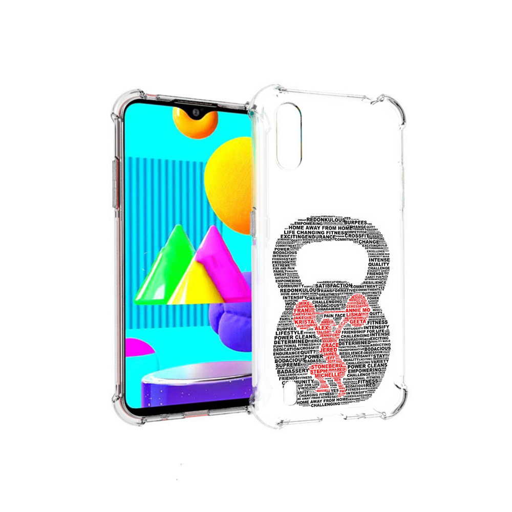 

Чехол MyPads Tocco для Samsung Galaxy M01 бодибилдинг гиря из слов (PT151401.486.232), Прозрачный, Tocco