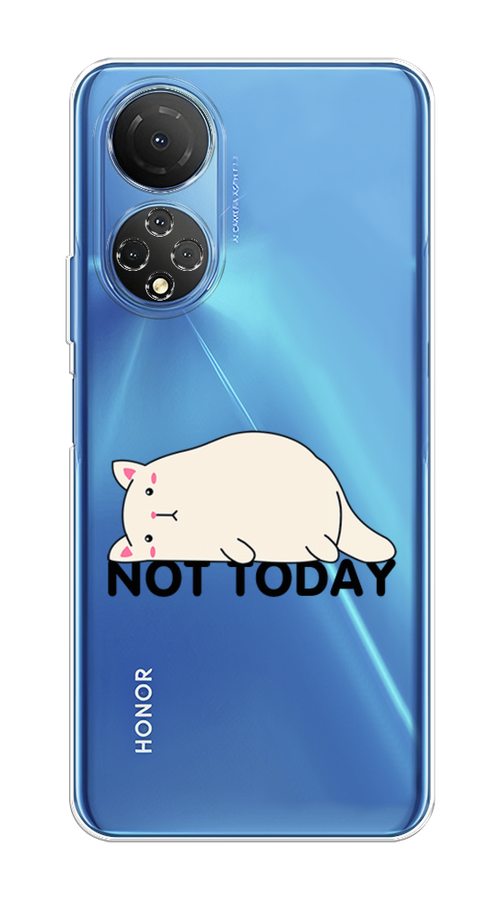 

Чехол на Honor X7 2022 "Cat not today", Белый;розовый;черный, 6108850-1