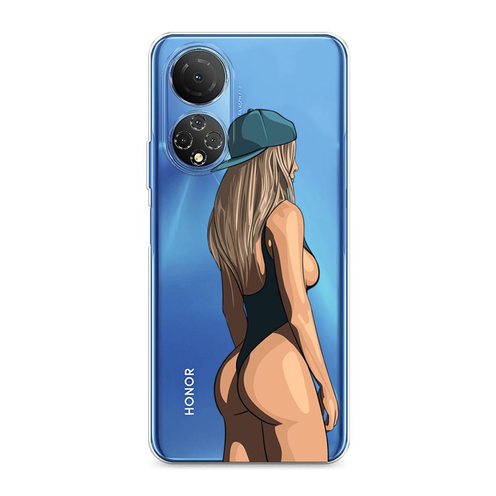 

Чехол для Honor X7 2022 "Девушка в черном купальнике", Зеленый;бежевый;черный, 6108850-6