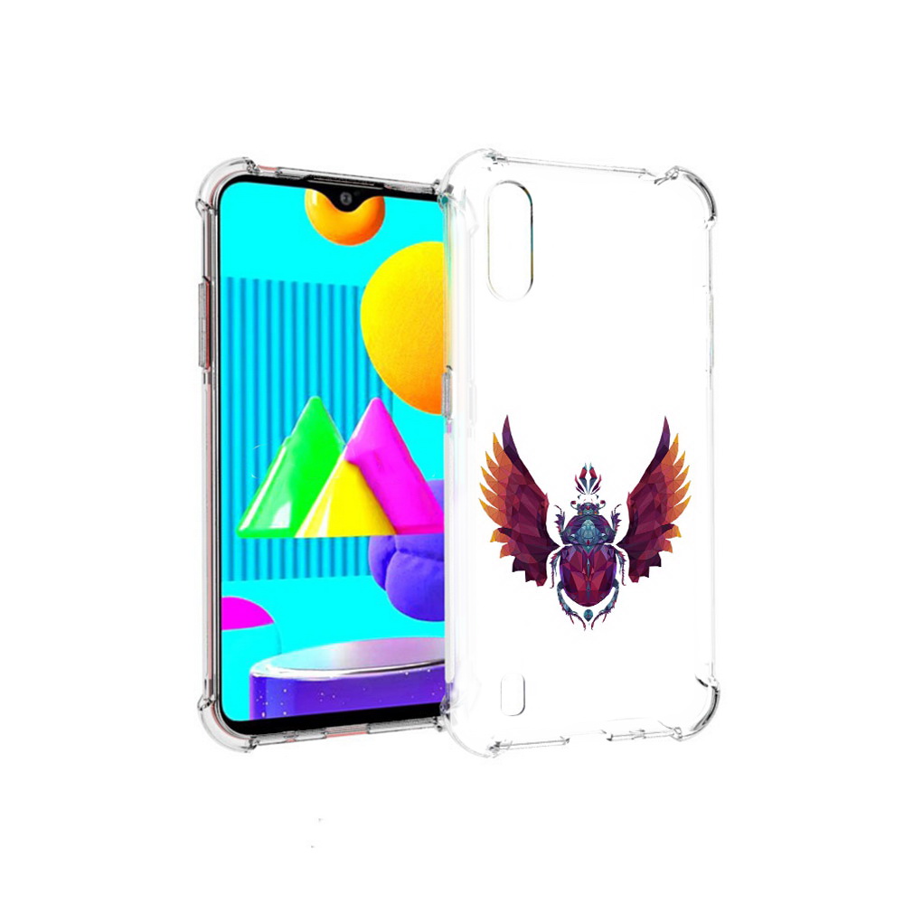 

Чехол MyPads Tocco для Samsung Galaxy M01 алмазный скоробей (PT151401.486.219), Прозрачный, Tocco