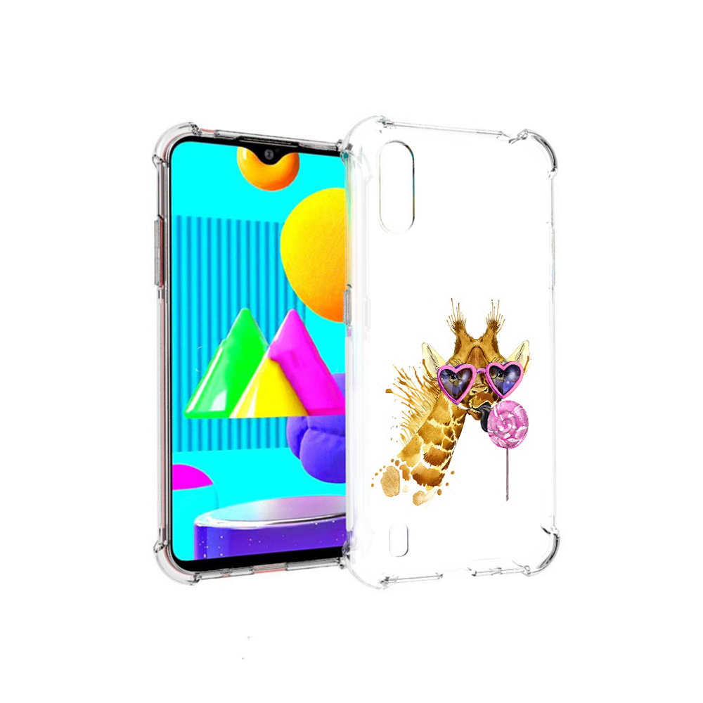 

Чехол MyPads Tocco для Samsung Galaxy M01 акварельный жираф (PT151401.486.217), Прозрачный, Tocco