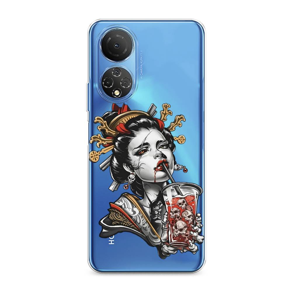 

Чехол для Honor X7 2022 "Опасная гейша", Красный;черный;серый, 6108850-4