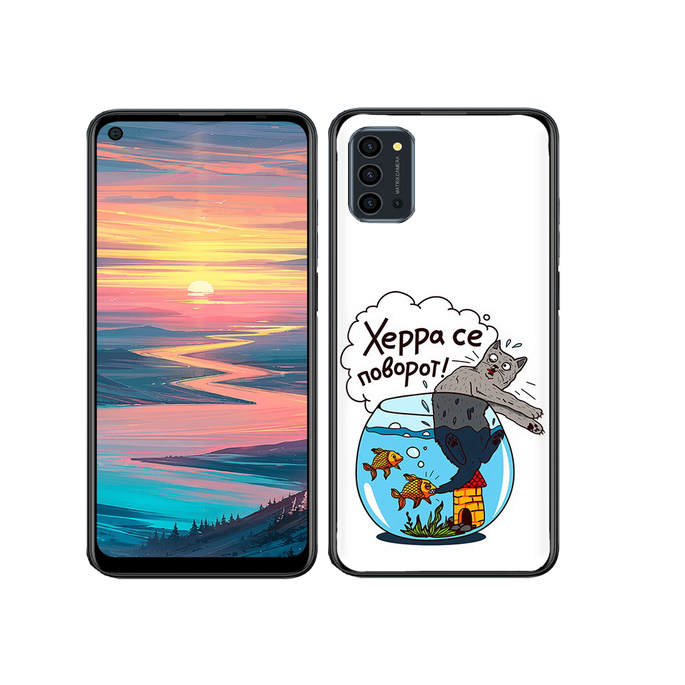 

Чехол MyPads Tocco для Oukitel K9 Pro Рыбы с котом, Прозрачный, Tocco