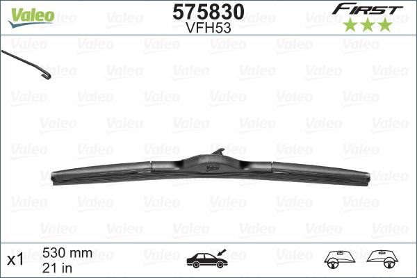 Щетка стеклоочистителя Valeo 575830 гибридная 530мм 100024960664