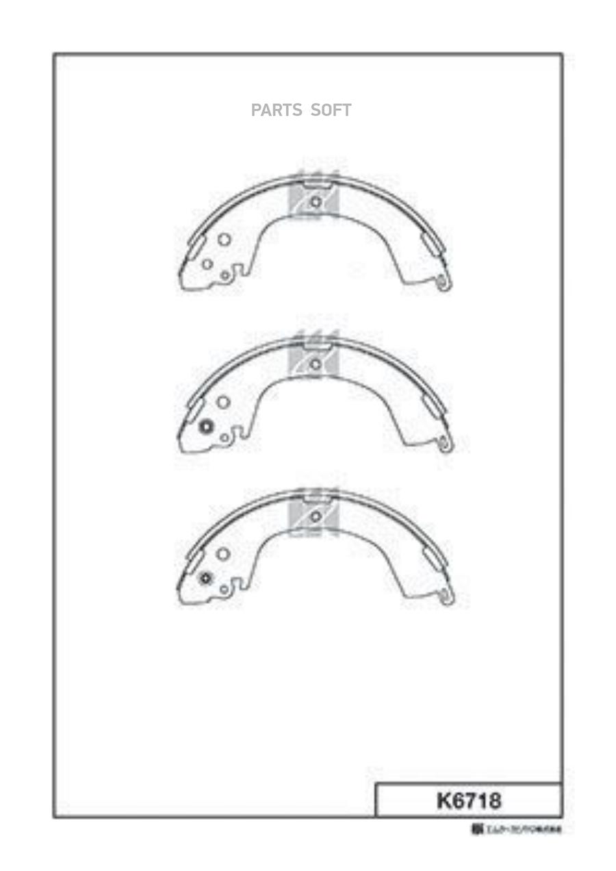 

Колодки Барабанные Mitsubishi L200 96-06 Kashiyama K6718