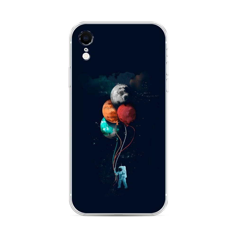 

Чехол на Apple iPhone XR "Космонавт с шариками", Разноцветный, 12050-4