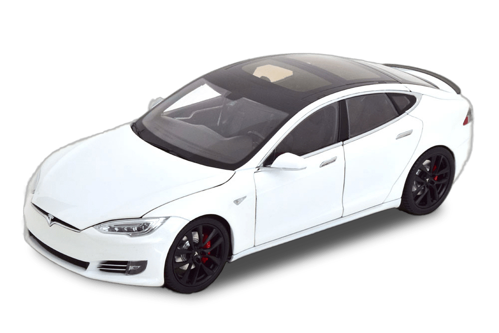 

Модель коллекционная Tesla model s P100D 2016 white metallic / тесла модель с П100Д белый