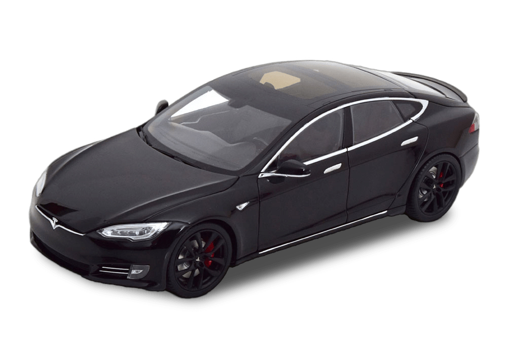 Модель коллекционная PAUDI Tesla model s P100D 2016 black / тесла модель с П100Д черный