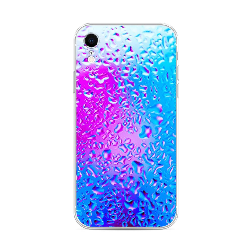 

Чехол на Apple iPhone XR "Капли на стекле", Голубой;розовый, 12050-3