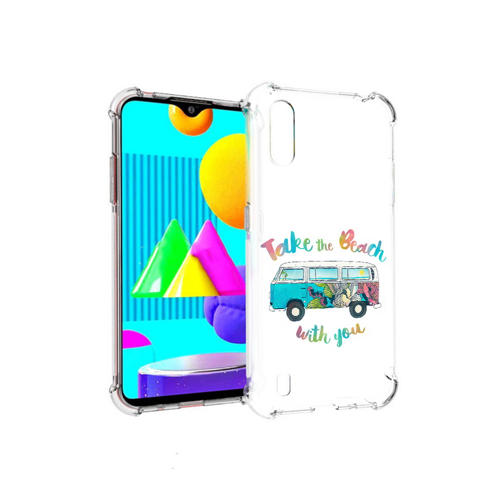 

Чехол MyPads Tocco для Samsung Galaxy M01 Хиппи автобус (PT151401.486.190), Прозрачный, Tocco